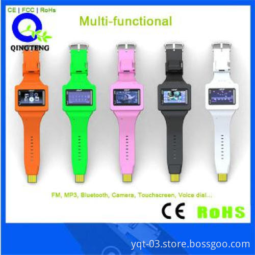 fashion silica rubber mobile watch phone with camera